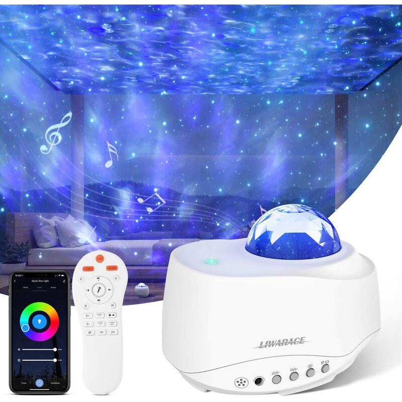 Liwarace Galaxy Projector, Star Projector Night Light Compatible With